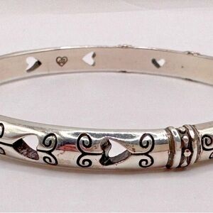 Brighton NWT silver plated “Shot through the Heart bangle style J34230.